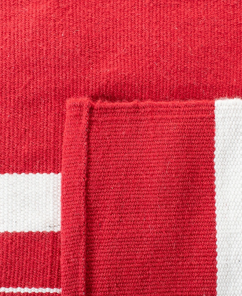 Lauren Ralph Lauren Hanover Stripe LRL2461D Red 9' X 12' Outdoor Area Rug