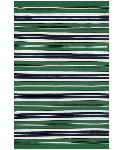 Lauren Ralph Lauren Leopold Stripe LRL2462K Green 4' X 6' Outdoor Area Rug