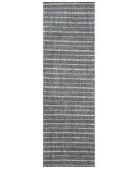 Lauren Ralph Lauren Miles Stripe LRL6400A Charcoal 2'6" X 8' Runner Area Rug