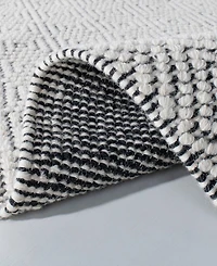 Lauren Ralph Lauren Eleanora LRL6503B Black and Cream 4' X 6' Area Rug