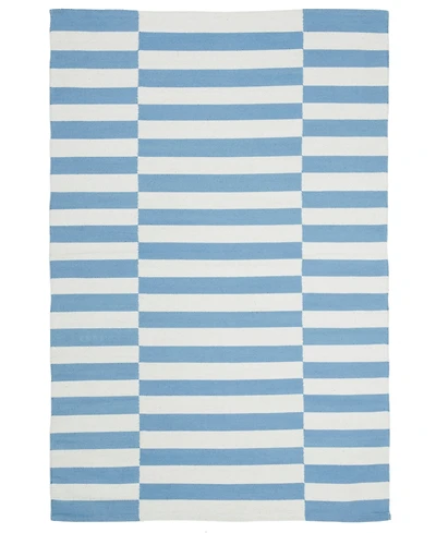 Lauren Ralph Lauren Ludlow Stripe LRL7350B Chambray 4' X 6' Area Rug