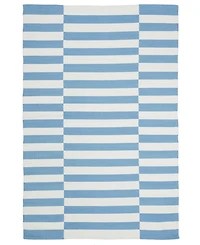 Lauren Ralph Lauren Ludlow Stripe LRL7350B Chambray 4' X 6' Area Rug