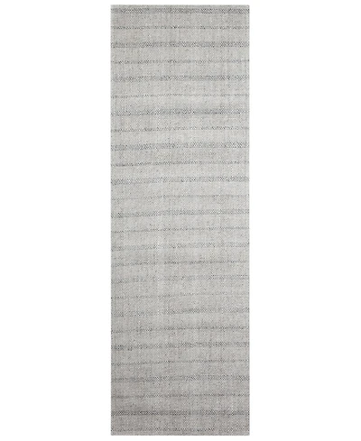 Lauren Ralph Lauren Miles Stripe LRL6400C Silver 2'6" X 8' Runner Area Rug