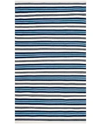 Lauren Ralph Lauren Leopold Stripe LRL2462B White and French Blue 5' X 8' Outdoor Area Rug