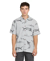 Quiksilver Waterman Men's Short-Sleeve Fish On Shirt