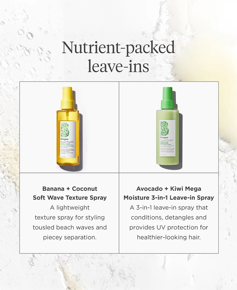 Briogeo Superfoods Avo + Kiwi 3-In-1 Leave-In Spray, 5.8 oz.