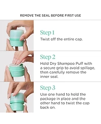 Briogeo Style + Treat Translucent Dry Shampoo Puff, 0.53 oz.