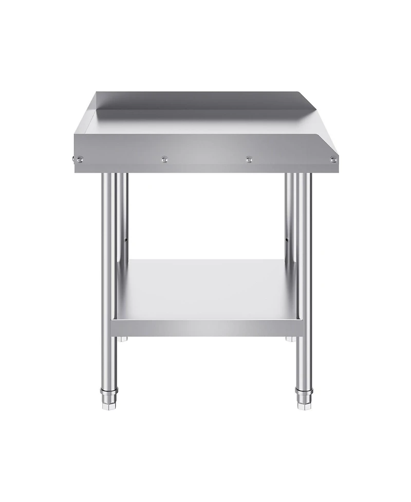 Sugift Stainless Steel Work Table 24 x 24 x 26 in Commercial Food Prep with Backsplash