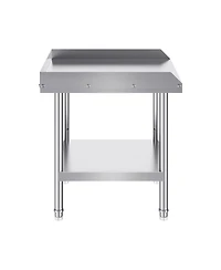 Sugift Stainless Steel Work Table 24 x 24 x 26 in Commercial Food Prep with Backsplash