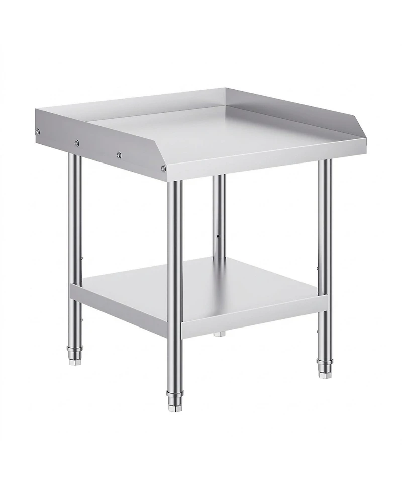 Sugift Stainless Steel Work Table 24 x 24 x 26 in Commercial Food Prep with Backsplash