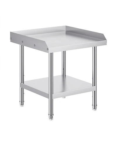 Sugift Stainless Steel Work Table 24 x 24 x 26 in Commercial Food Prep with Backsplash
