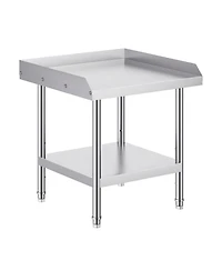 Sugift Stainless Steel Work Table 24 x 24 x 26 in Commercial Food Prep with Backsplash