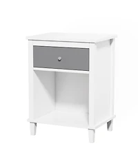 sumyeg Wooden Nightstand with One Drawer and Shelf