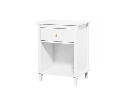 sumyeg Wooden Nightstand with One Drawer and Shelf