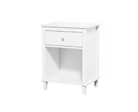 sumyeg Wooden Nightstand with One Drawer and Shelf