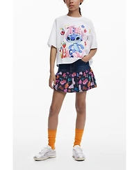 Desigual Girls Girls's Denim ruffle miniskirt