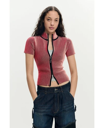 Desigual Women's Iridescent T-shirt Zipper