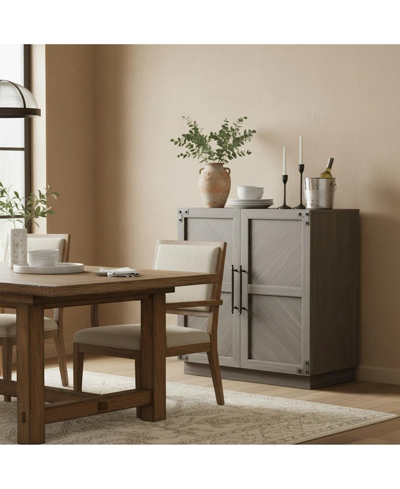 Yigii Sideboard Buffet Cabinet Farmhouse Storage Adjustable Shelves Living Room Entryway