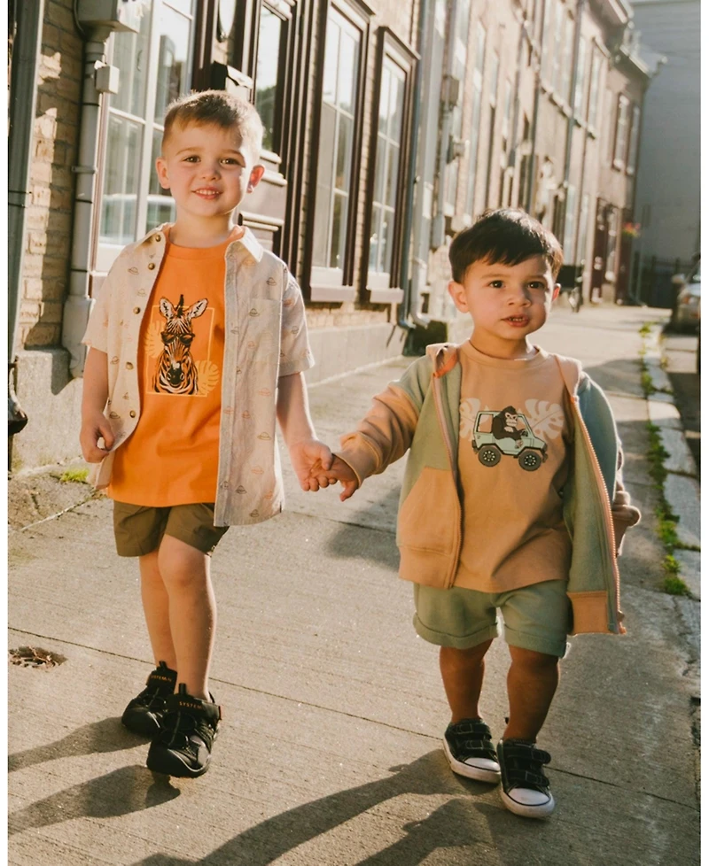 Deux par Deux Little Boys French Terry Shorts