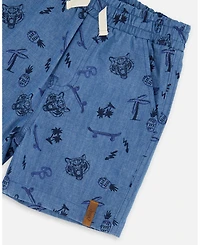 Deux par Deux Little Boys Chambray Shorts