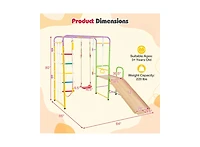 Slickblue Kids Indoor Climbing Playset 8 in 1 Jungle Gym Monkey Bars