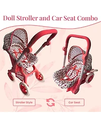 The New York Doll Collection Baby Doll Car Seat and Stroller Combo