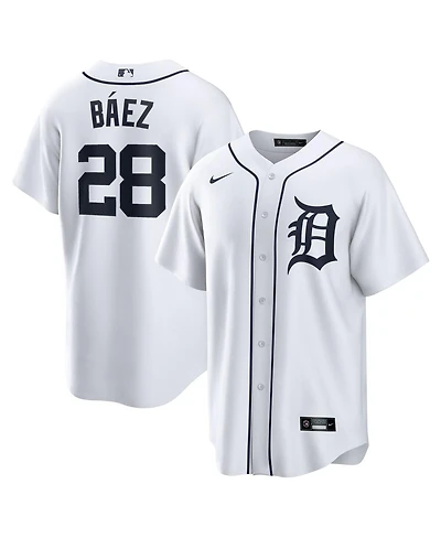 Nike Men's Javier Baez White Detroit Tigers Home Replica Player Jersey