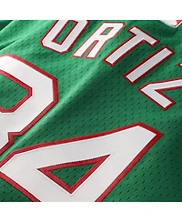 Mitchell & Ness Men's David Ortiz Kelly Green Boston Red Sox Big Tall Cooperstown Collection Mesh Batting Practice Jersey