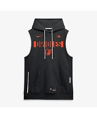 Nike Men's Black Baltimore Orioles Authentic Collection Standard Issue Dri-fit Sleeveless Hoodie