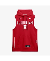 Nike Men's Red Philadelphia Phillies Authentic Collection Standard Issue Dri-fit Sleeveless Hoodie