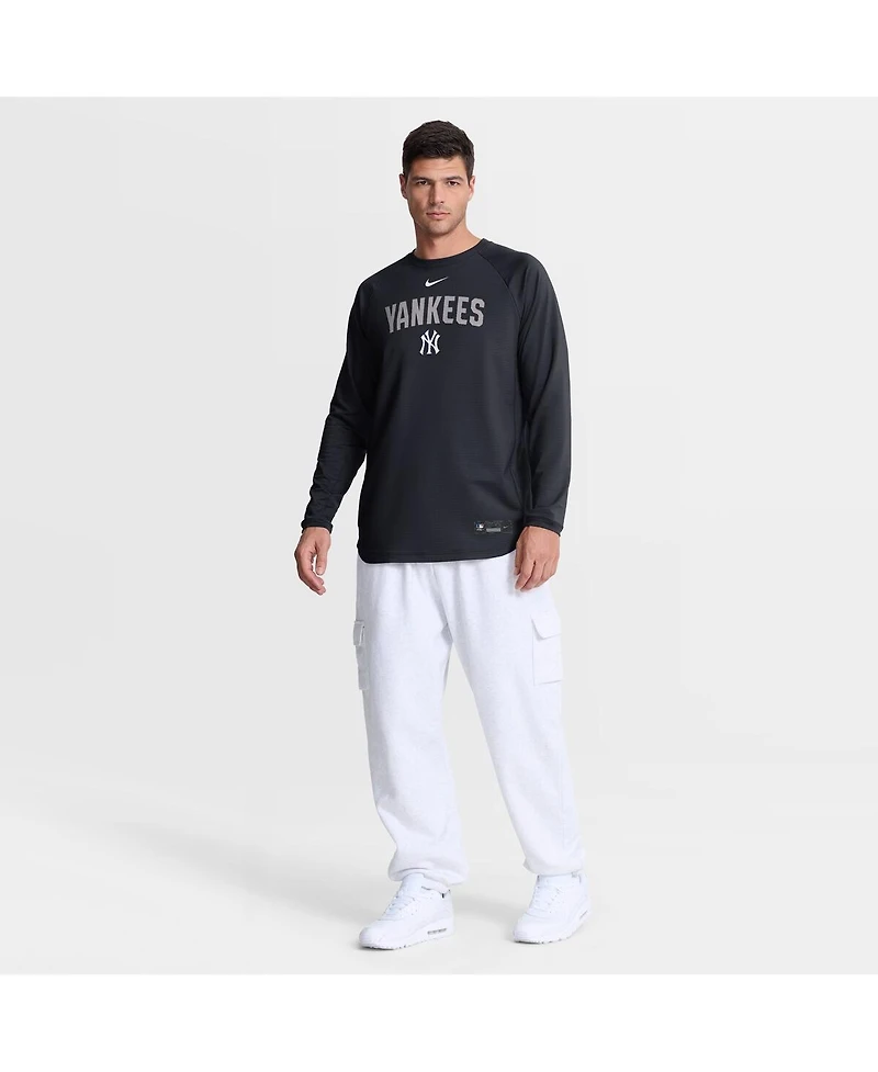 Nike Men's Navy New York Yankees Authentic Collection Raglan Dri-fit Sweatshirt