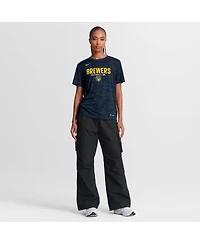 Nike Women's Navy Milwaukee Brewers Authentic Collection Velocity Dri-fit T-Shirt