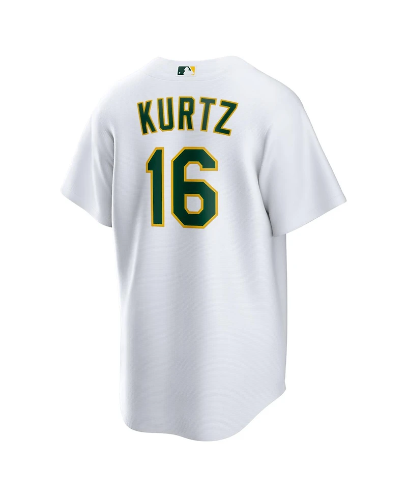 Nike Men's Nick Kurtz White Athletics Home Replica Player Jersey