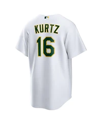 Nike Men's Nick Kurtz White Athletics Home Replica Player Jersey