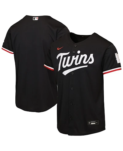Nike Big Boys and Girls Black Minnesota Twins Alternate 2 Stadium Jersey