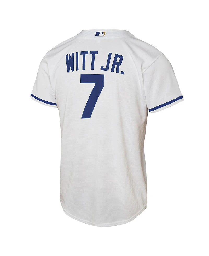 Nike Big Boys and Girls Bobby Witt Jr. White Kansas City Royals Home Replica Player Jersey