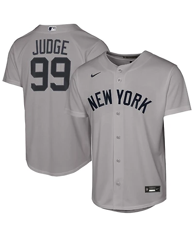 Nike Big Boys and Girls Aaron Judge Gray New York Yankees Road Replica Jersey