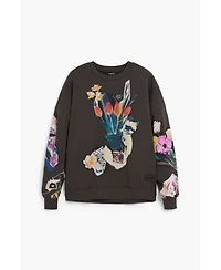 Desigual Women's Sweatshirt collage drawing