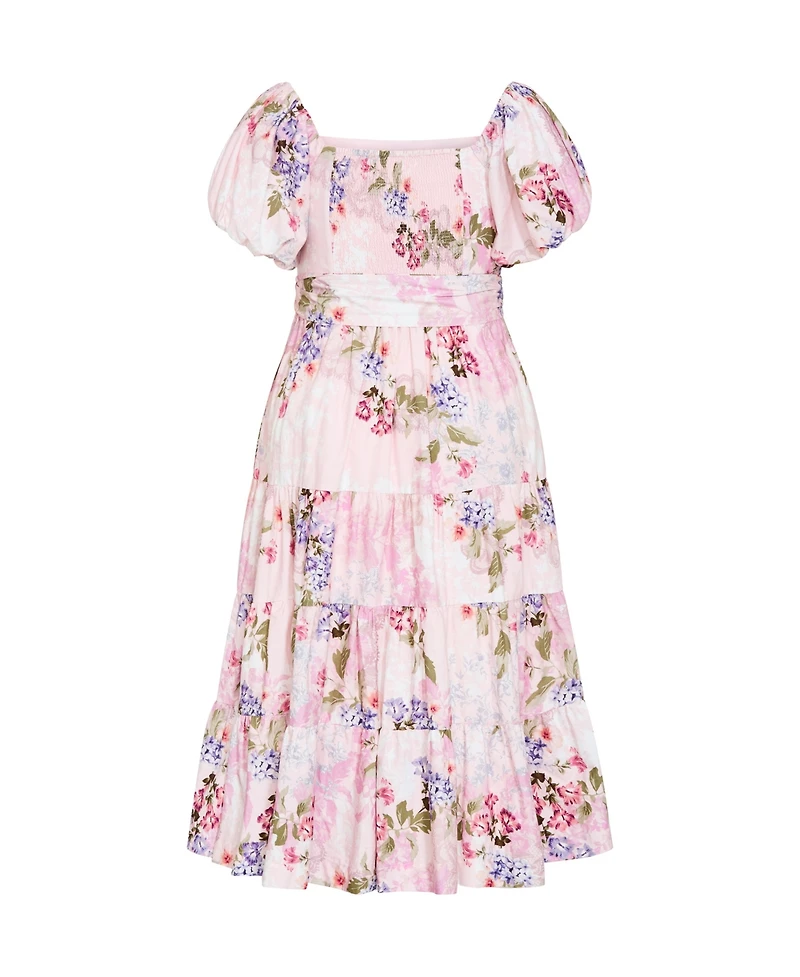 City Chic Plus Aliyah Print Midi Dress