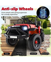 Slickblue 24V Electric Ride On Car for Kids with Parent Remote, Music and Lights