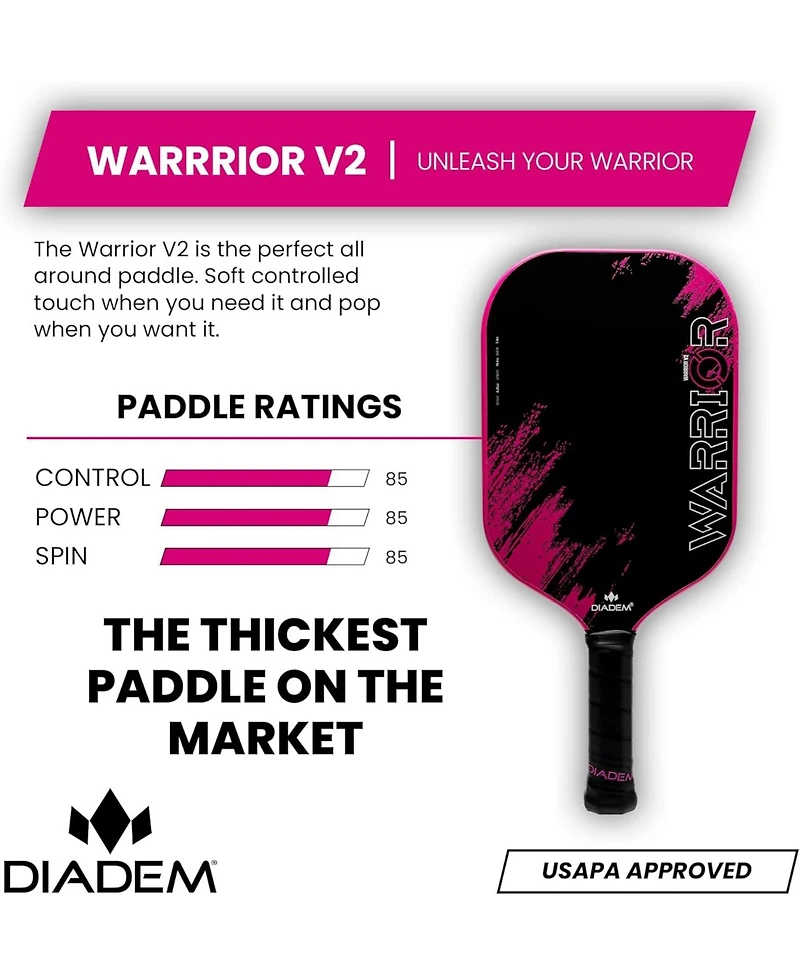 Diadem Warrior v2 Pickleball Paddle
