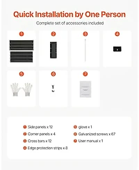 Sugift Metal Raised Garden Planter Box 8 x 4 x 1 Galvanized