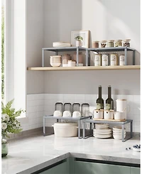 Gnuadz Metal Stackable Expandable Cabinet Countertop Spice Organizer Rack