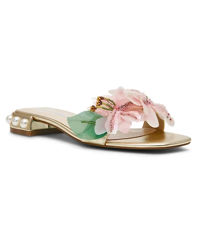 Betsey Johnson Women's Rosia Floral Slip-On Dress Sandals