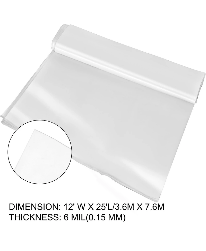 Sugift 12 x 25 Ft Uv Resistant Polyethylene Greenhouse Plastic Film 6 Mil