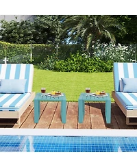 Gouun Weather-Resistant Adirondack Patio Side Table Set of 2