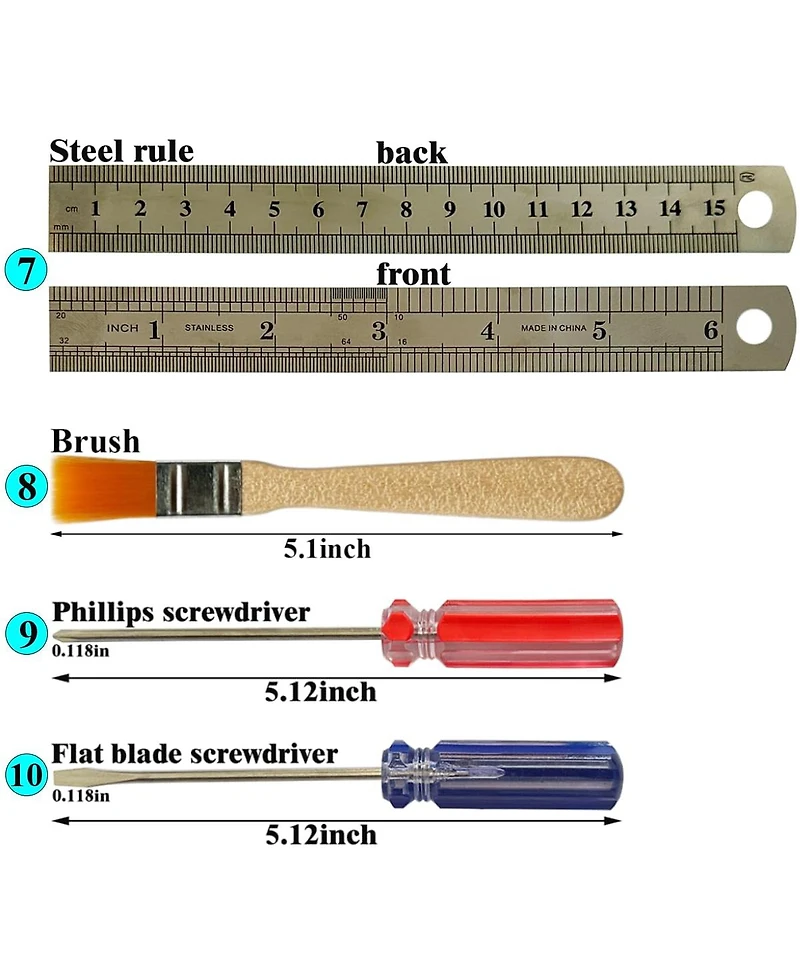 Gnuadz 32Pcs Model Diy Tool Kit Modeler Basic Craft Set Dollhouse Miniature Hobby Building Handmade Tools
