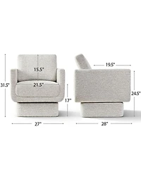 Maison Boucle Modern Swivel Accent Chair, Upholstered Lounge Chair, 1 Piece