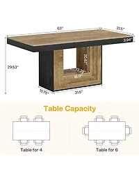 Tribesigns Modern Large Rectangular Executive Desk, 63'' Computer Desk and Writing Table