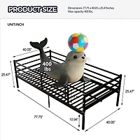 Streamdale Furniture Classic Metal Platform Bed Frame